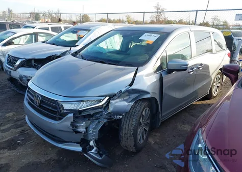 2021 Honda Odyssey Ex-L from USA, damaged, VIN 5FNRL6H70MB023353